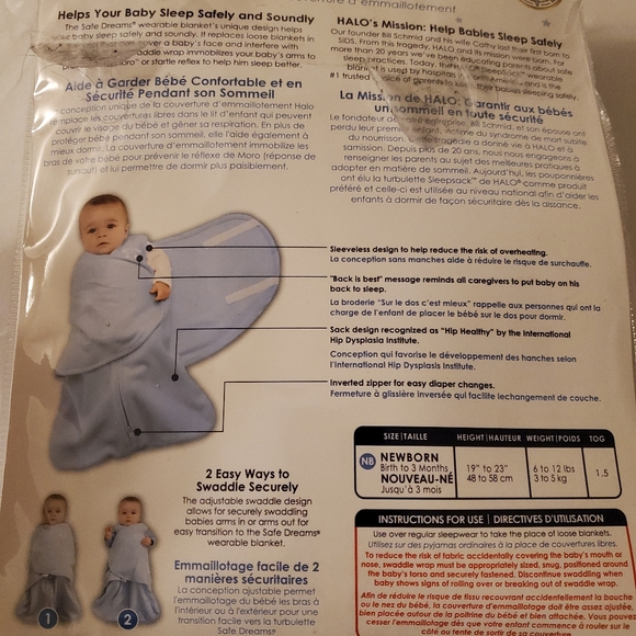 Two Newborn swaddles - Halo and Love to Dream - Picture 3 of 5